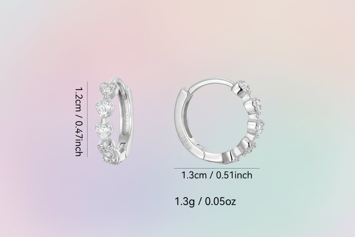 Sweetheart Pavé Huggies