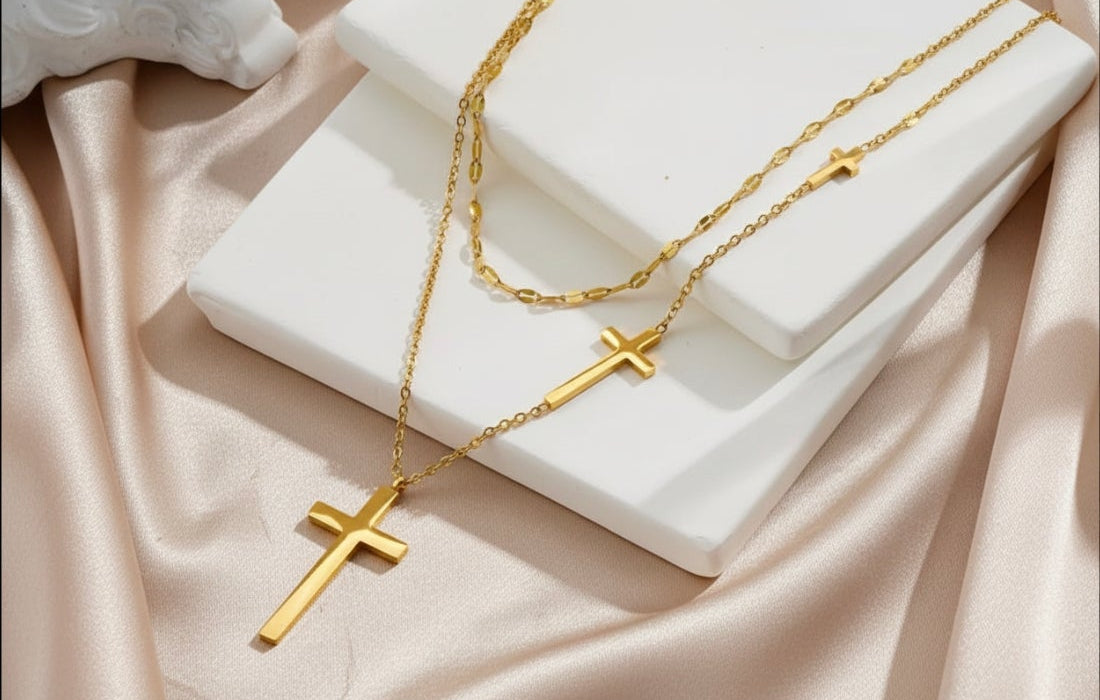 Everlasting Light Cross Necklace