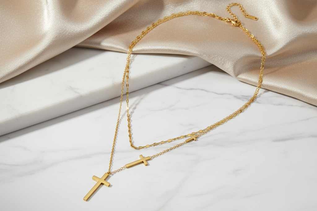 Everlasting Light Cross Necklace