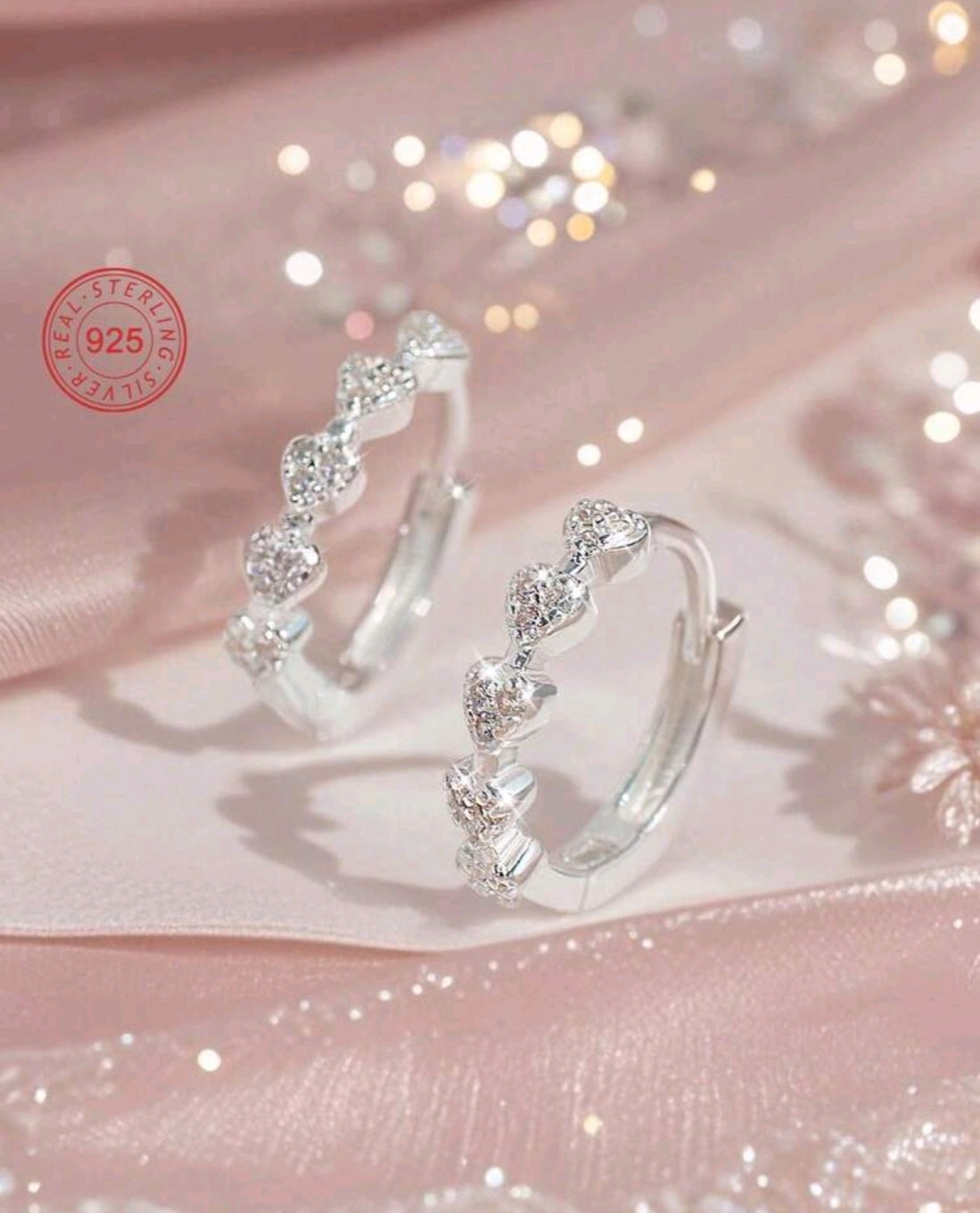 Sweetheart Pavé Huggies