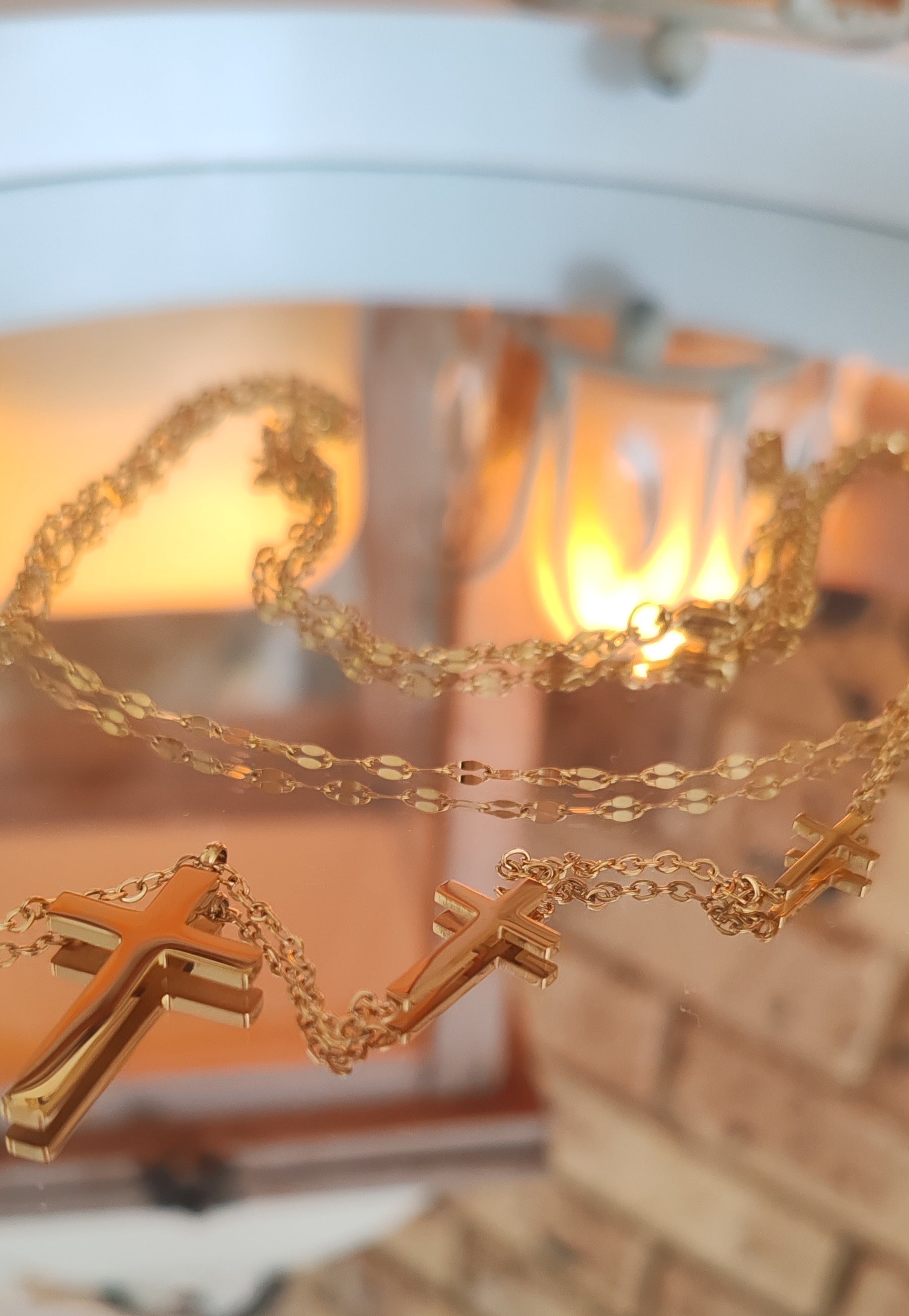 Everlasting Light Cross Necklace